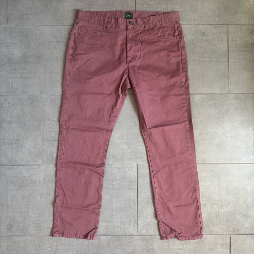 Bixby Men’s Slim Fit Chinos Coral Red | 34x30 Pants